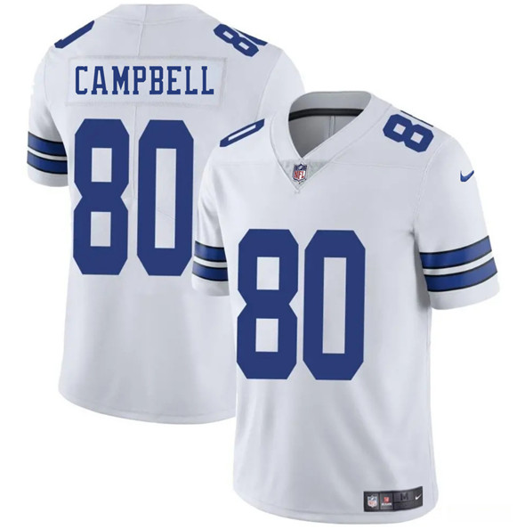 Men's Dallas Cowboys #80 Parris Campbell White 2025 Vapor Untouchable Limited Football Stitched Jersey