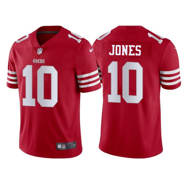 Men's San Francisco 49ers #10 Mac Jones Red 2025 Vapor Untouchable Limited Football Stitched Jersey