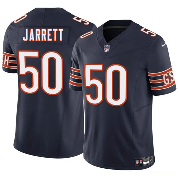 Men's Chicago Bears #50 Grady Jarrett Navy 2025 F.U.S.E. Vapor Football Stitched Jersey
