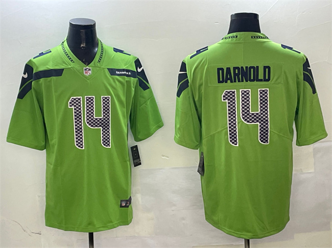Men's Seattle Seahawks #14 Sam Darnold Green 2025 Vapor Limited Football Stitched Jersey