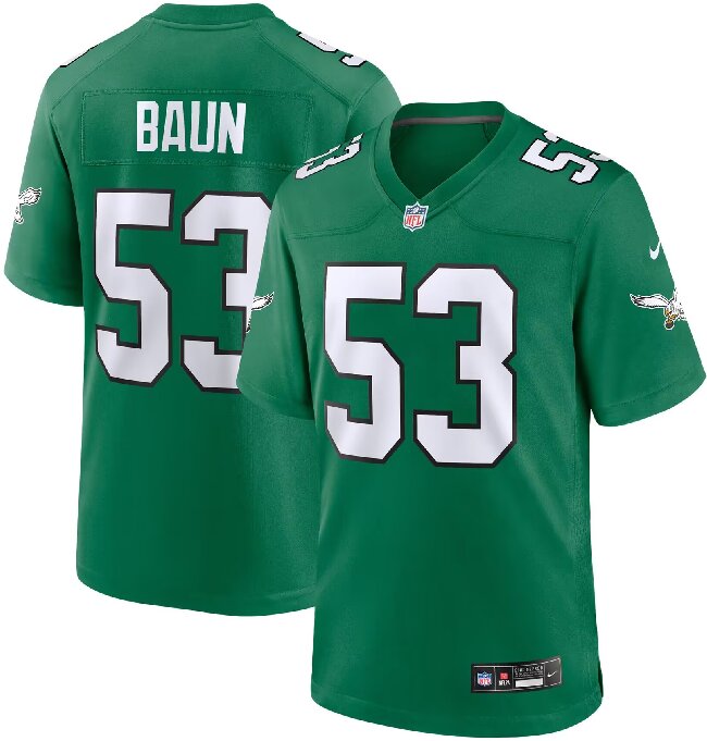 Men's Philadelphia Eagles #53 Zack Baun Kelly Green Vapor Limited Jersey