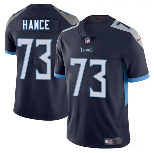 Men's Tennessee Titans #73 Blake Hance Navy 2025 Vapor Limited Stitched Football Jersey
