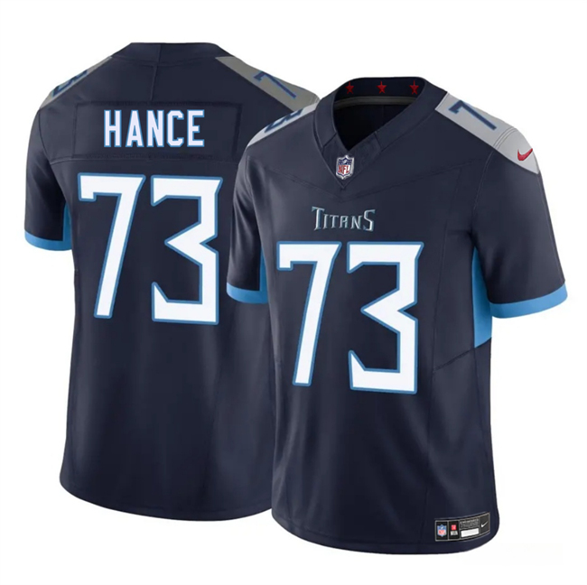 Men's Tennessee Titans #73 Blake Hance Navy 2025 F.U.S.E. Vapor Limited Stitched Football Jersey
