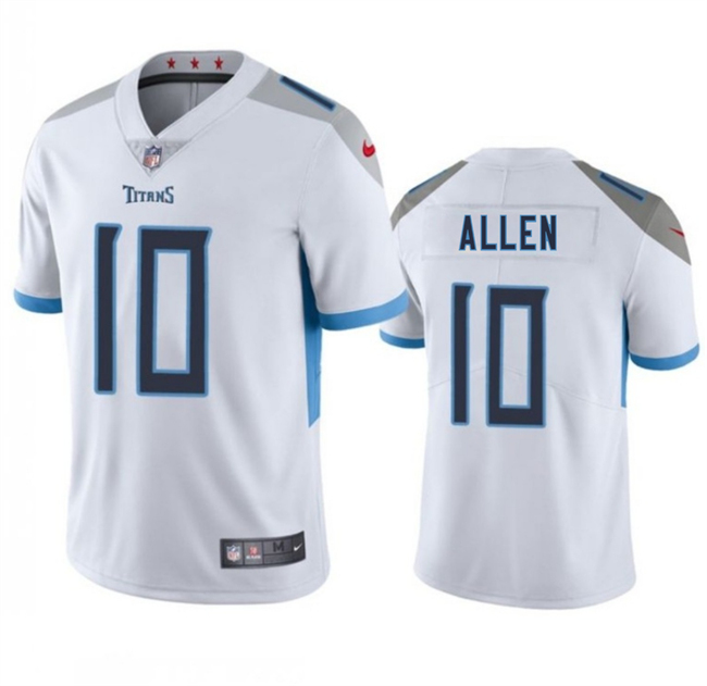 Men's Tennessee Titans #10 Brandon Allen White 2025 Vapor Untouchable Stitched Jersey