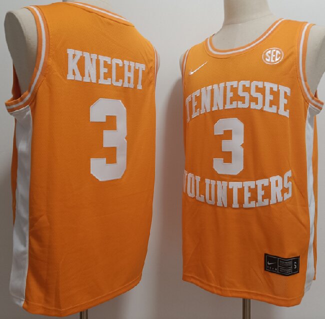 Men's Tennessee Volunteers #3 Dalton Knecht Orange Stitched Jersey