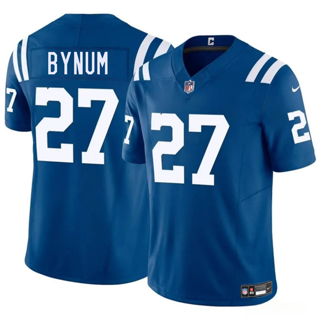 Men's Indianapolis Colts #27 Cam Bynum Blue 2025 F.U.S.E. Vapor Limited Stitched Football Jersey