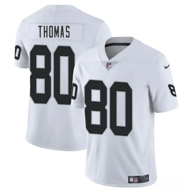 Men's Las Vegas Raiders #80 Ian Thomas White 2025 Vapor Stitched Football Jersey