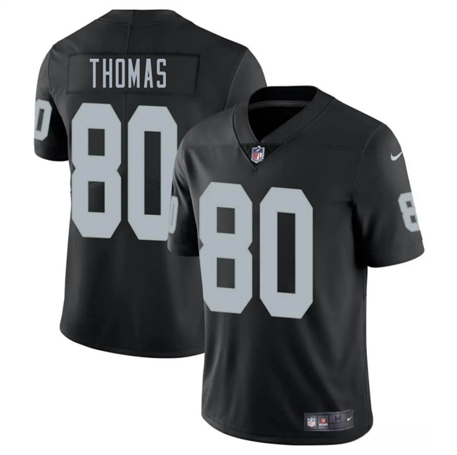 Men's Las Vegas Raiders #80 Ian Thomas Black 2025 Vapor Stitched Football Jersey