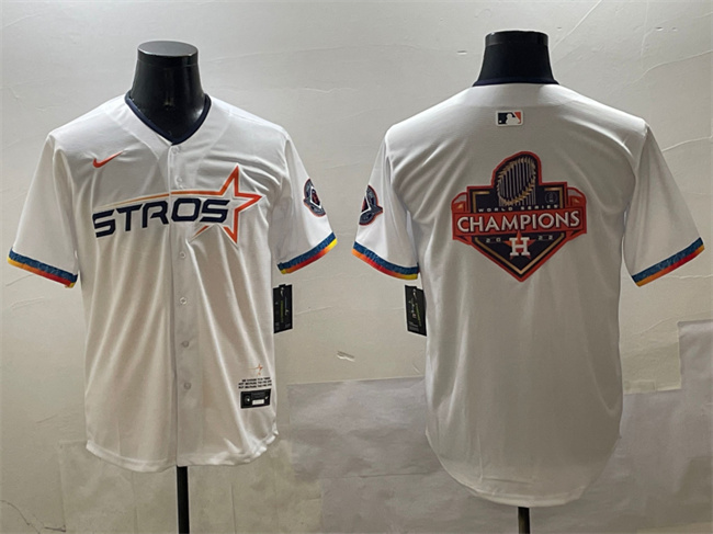 Men's Houston Astros Team Big Logo White 2025 City Connect Limited Stitched Baseball Jersey 004
