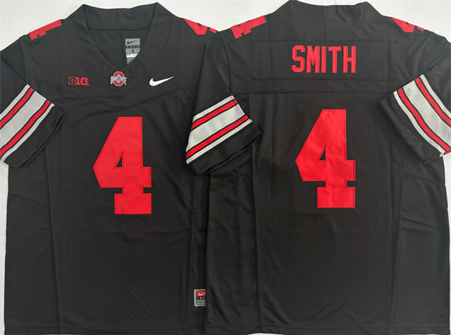Men's Ohio State Buckeyes #4 Jeremiah Smith Black 2025 F.U.S.E. Limited Stitched Jersey