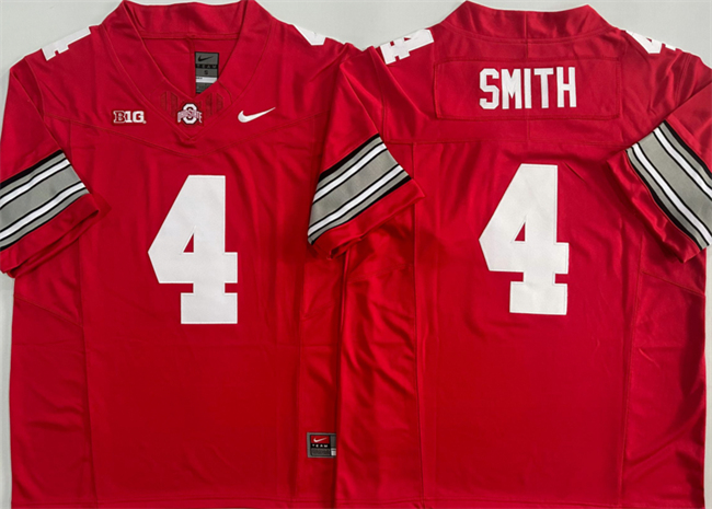 Men's Ohio State Buckeyes #4 Jeremiah Smith Red 2025 F.U.S.E. Limited Stitched Jersey