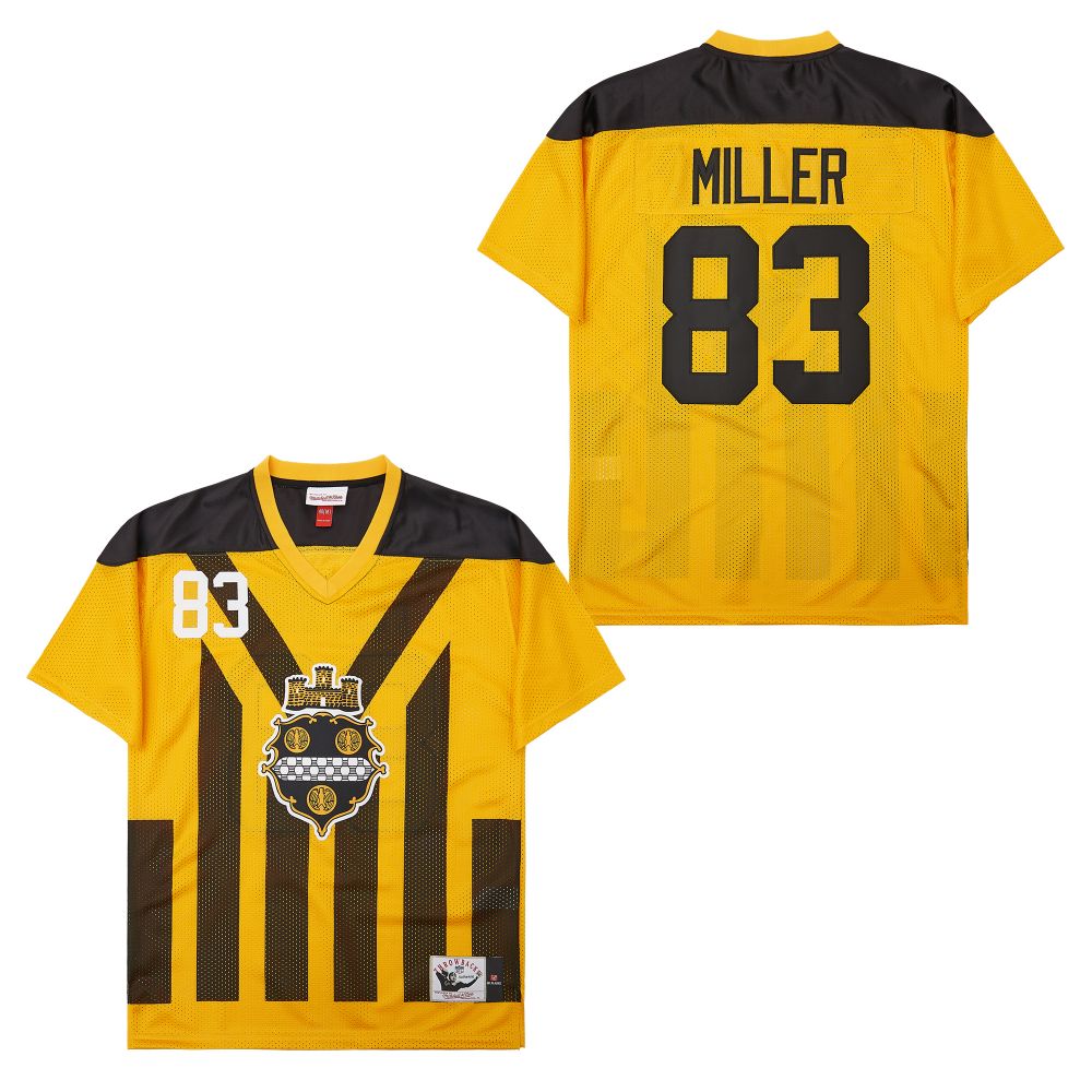 Men's  Pittsburgh Steelers #83 Heath Miller 1994 Mitchell & Ness Authentic Throwback Retired Player Jersey - Gold