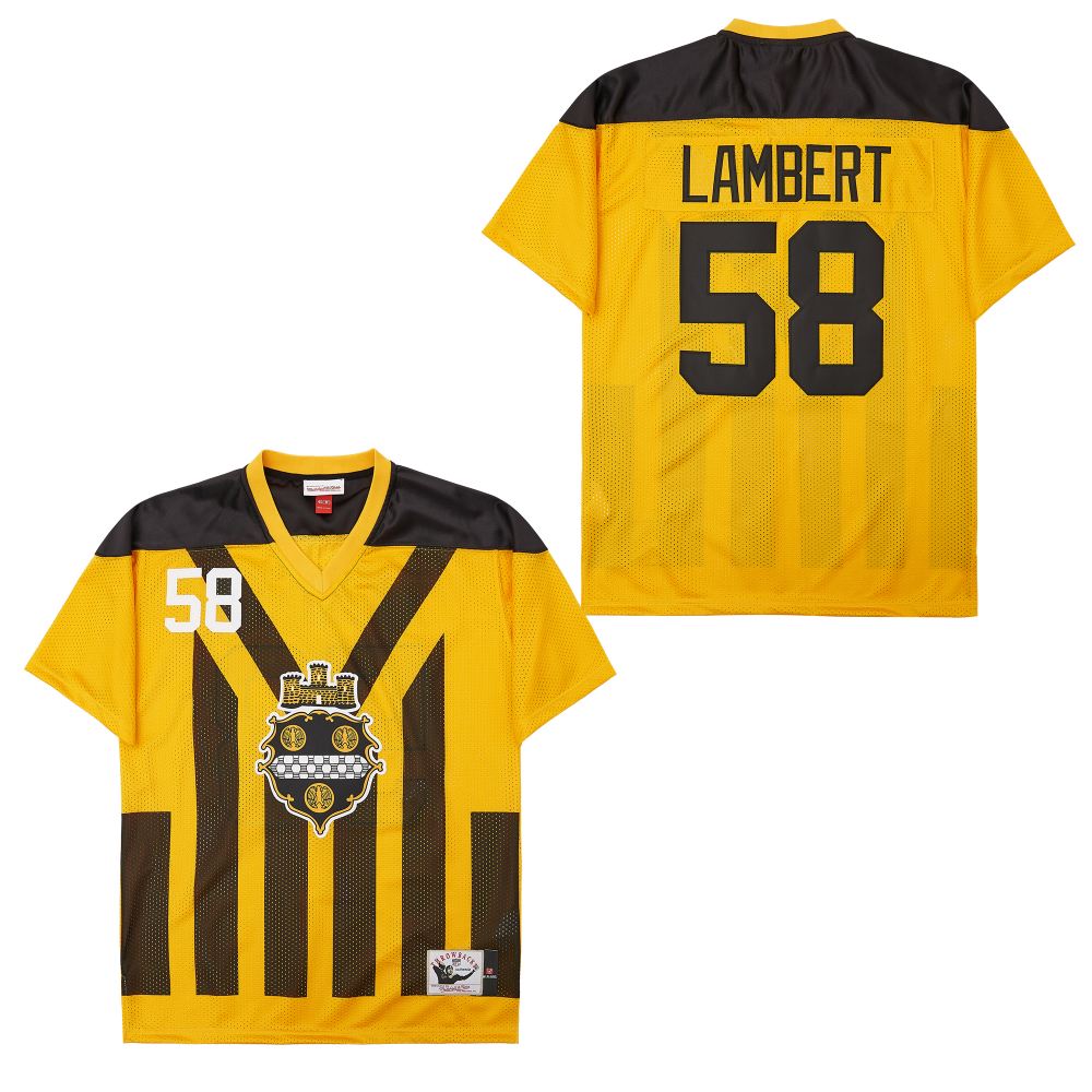 Men's  Pittsburgh Steelers #58 Jack Lambert  1994 Mitchell & Ness Authentic Throwback Retired Player Jersey - Gold