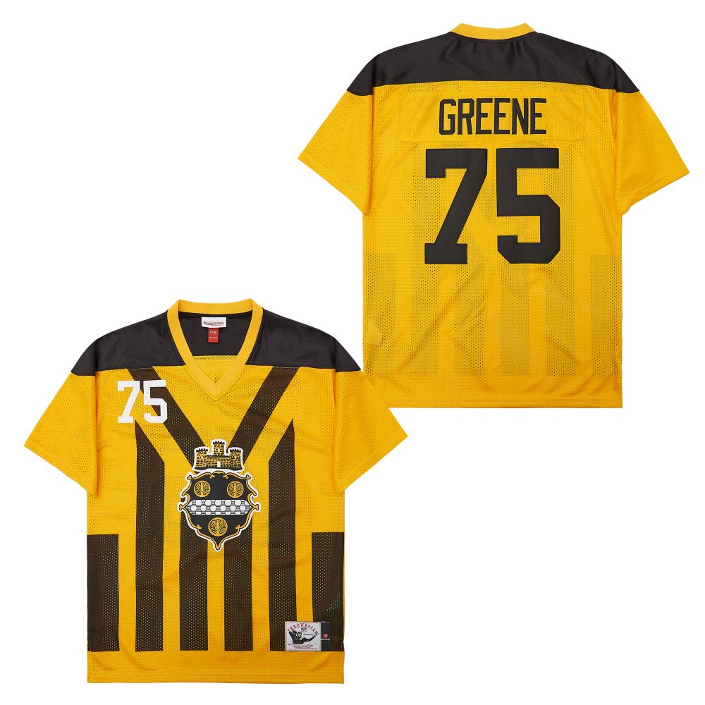 Men's  Pittsburgh Steelers #75 Joe Greene 1994 Mitchell & Ness Authentic Throwback Retired Player Jersey - Gold