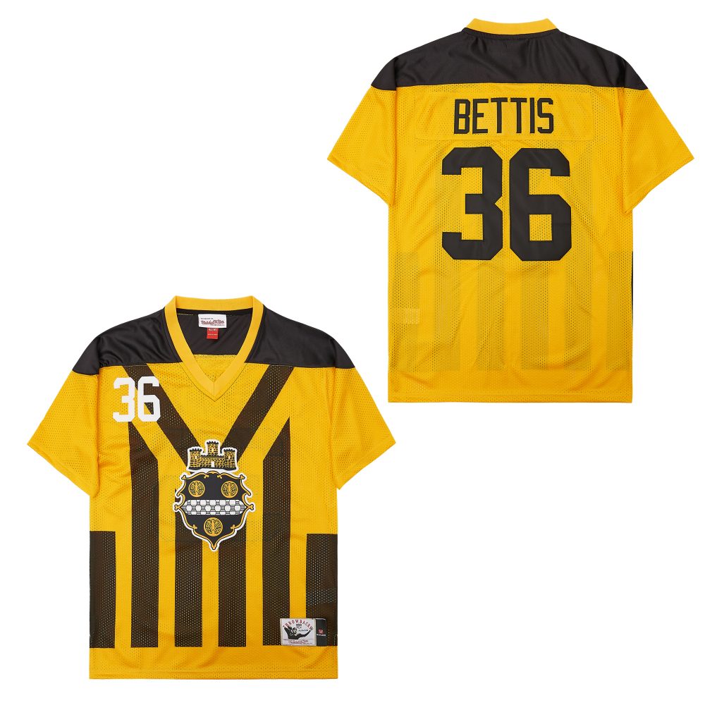 Men's  Pittsburgh Steelers #36 Jerome Bettis  1994 Mitchell & Ness Authentic Throwback Retired Player Jersey - Gold