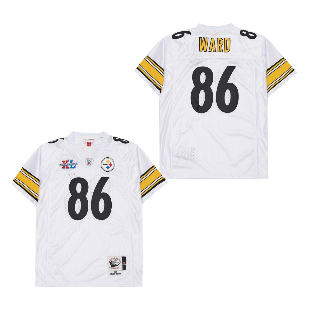Men's Pittsburgh Steelers #86 Hines Ward Mitchell & Ness 2005 Legacy Replica Team Jersey - White