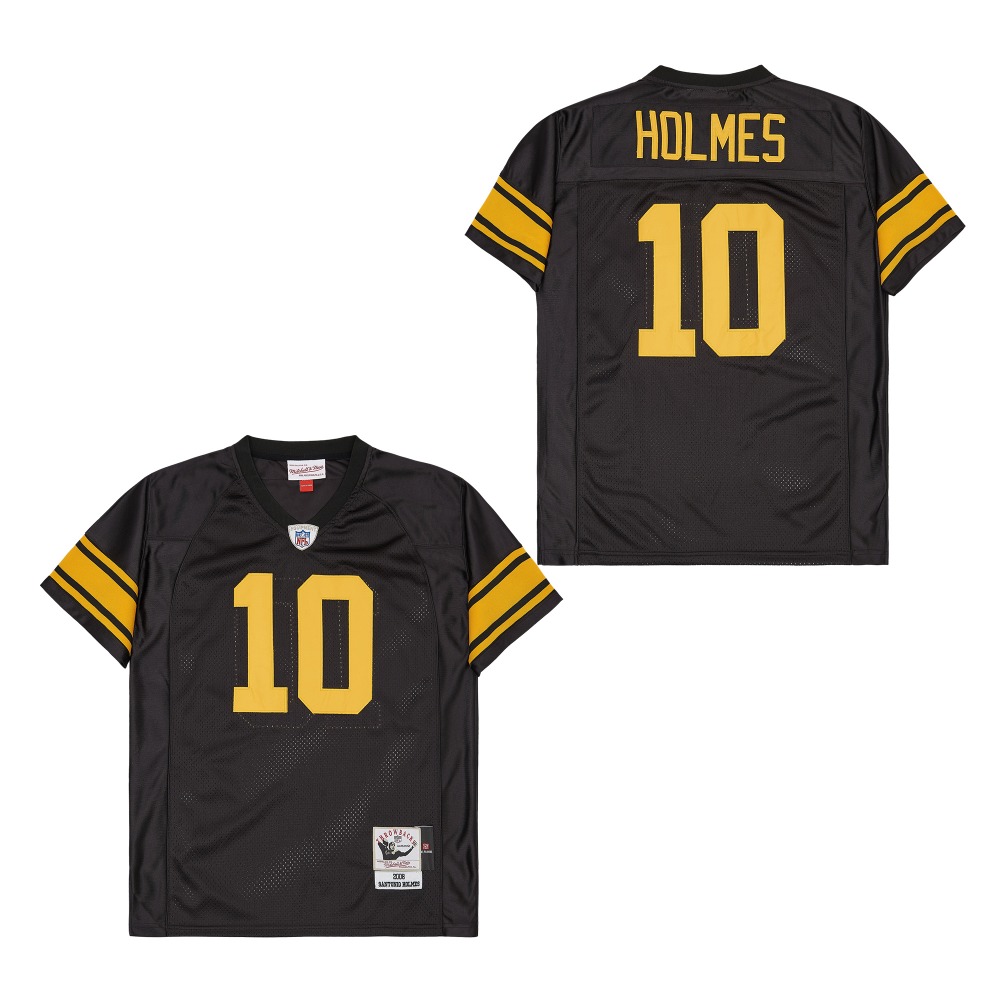 Men's Pittsburgh Steelers #10 Holmes Mitchell & Ness  Legacy Replica Team Jersey - Black