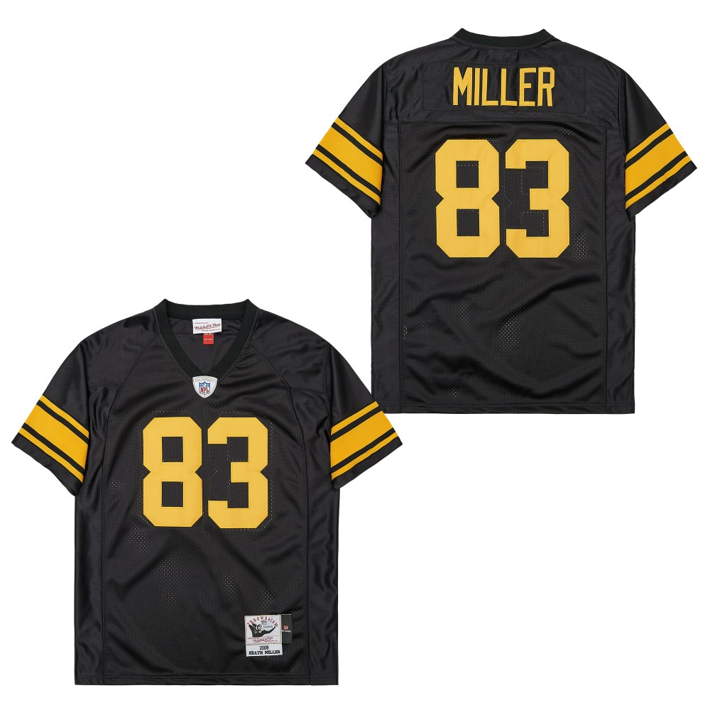 Men's Pittsburgh Steelers #83 Heath Miller Mitchell & Ness  Legacy Replica Team Jersey - Black