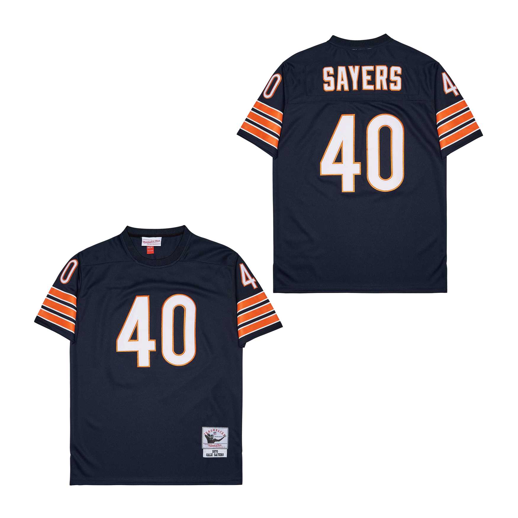 Men's Chicago Bears #40 Gale Sayers Mitchell & Ness Big & Tall 1970 Retired Player Replica Jersey - Navy