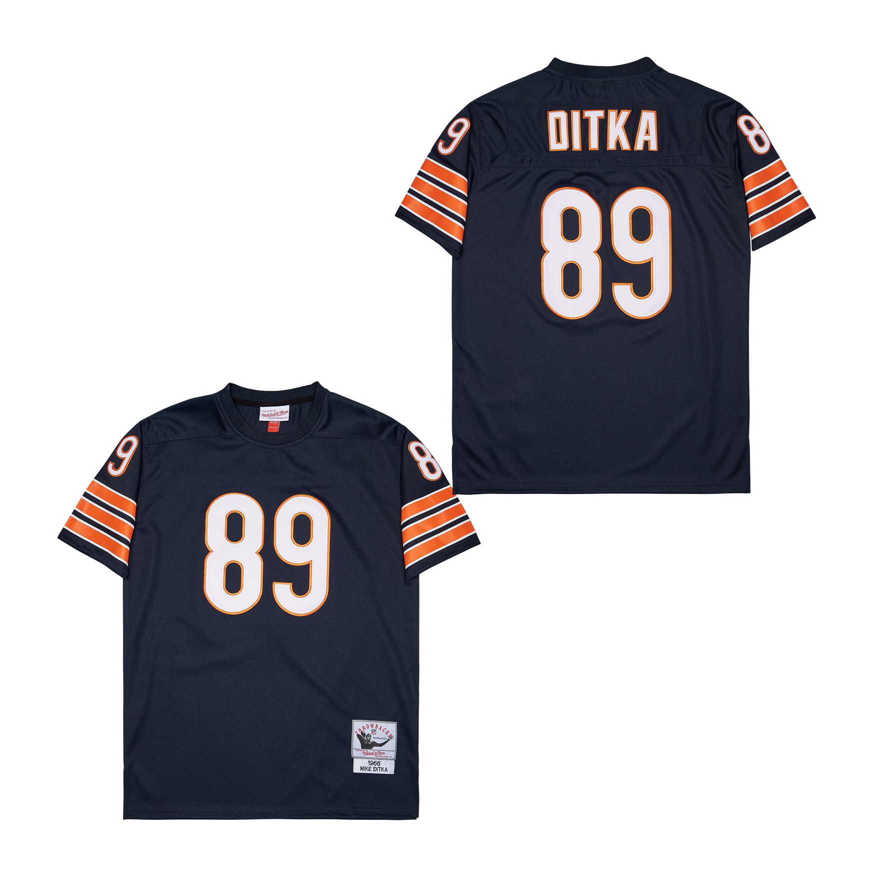 Men's Chicago Bears #89 Mike Ditka Mitchell & Ness Big & Tall 1966 Retired Player Replica Jersey - Navy