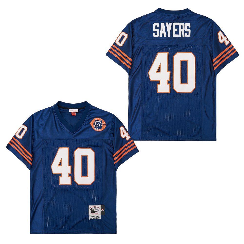 Men's Chicago Bears #40 Gale Sayers Mitchell & Ness Legacy Replica Jersey - Navy with Bear Patch