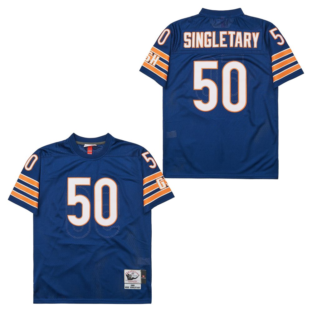 Men's Chicago Bears #50 Mike Singletary Mitchell & Ness Retired Player Legacy Replica Jersey - Navy