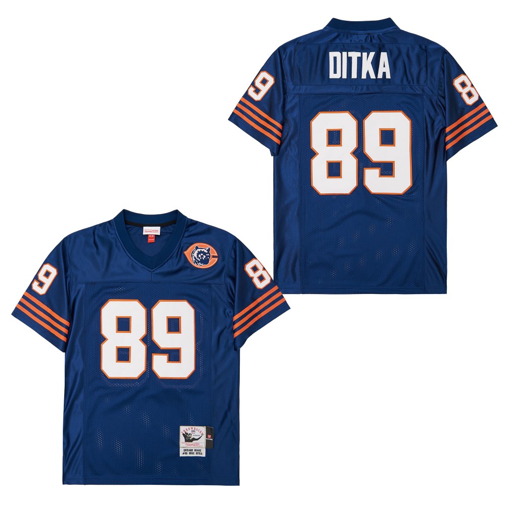 Men's Chicago Bears #89 Mike Ditka Mitchell & Ness Legacy Replica Jersey - Navy with Bear Patch