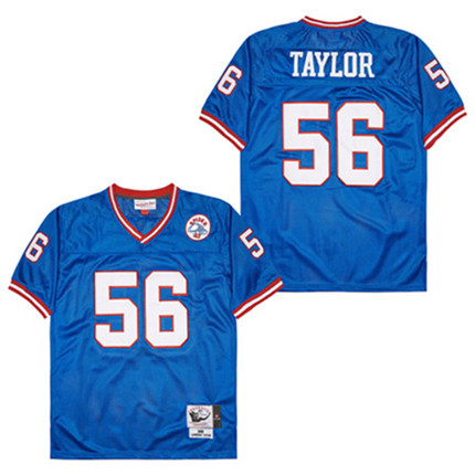 Men's New York Giants #56 Lawrence Taylor Mitchell & Ness Replica Jersey - Royal