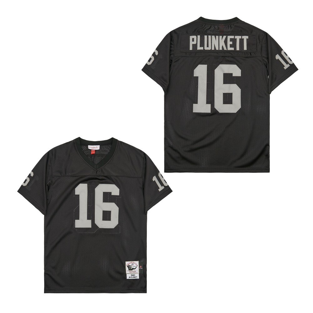 Men's Las Vegas Raiders #16 Jim Plunkett Mitchell & Ness Retired Player Legacy Replica Jersey - Black