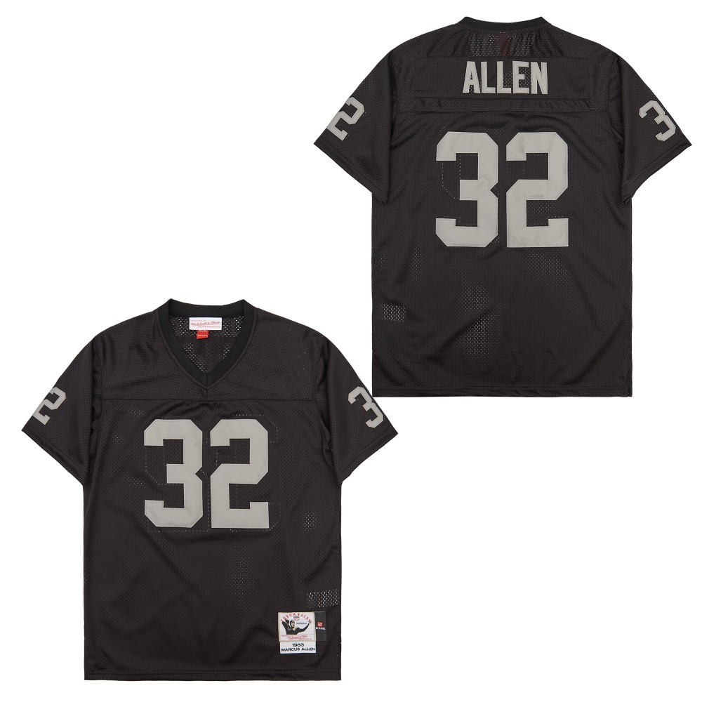 Men's Las Vegas Raiders #32 Marcus Allen Mitchell & Ness Big & Tall  Retired Player Replica Jersey - Black
