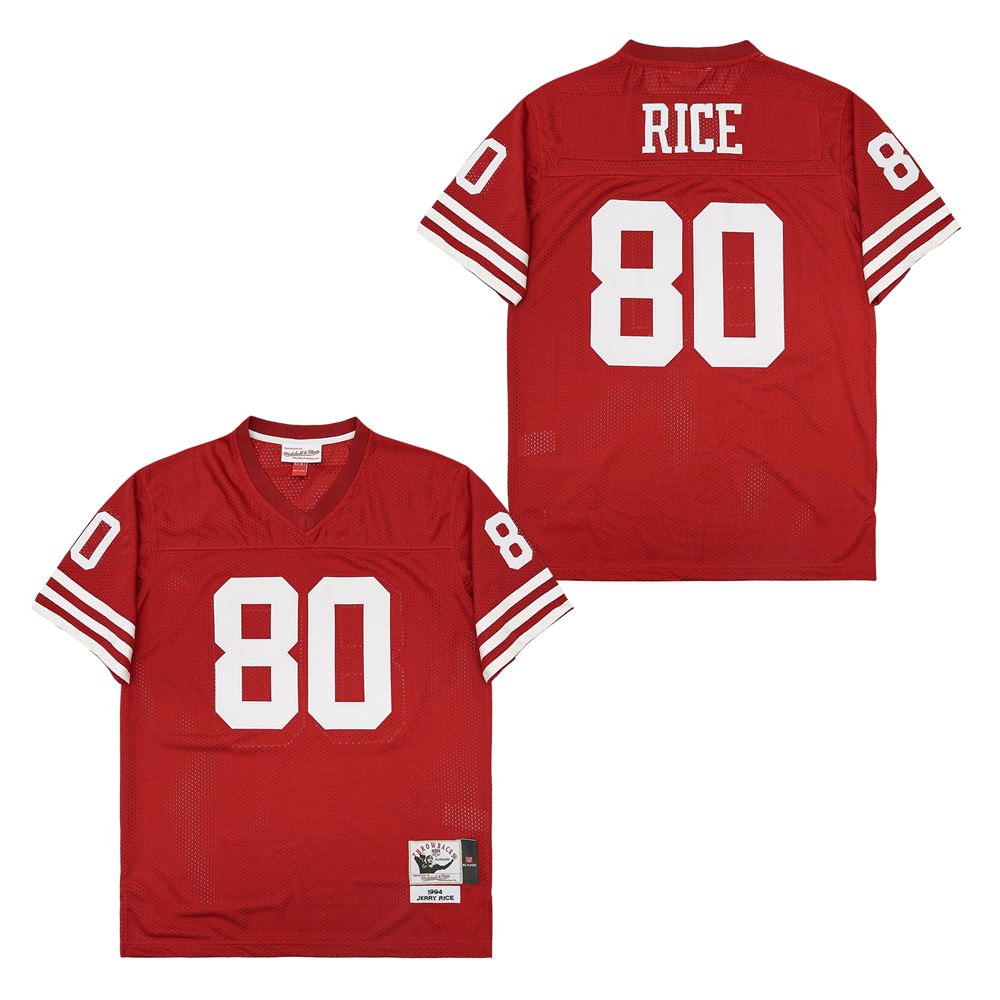 Men's San Francisco 49ers #80 Jerry Rice 1989 Mitchell & Ness Legacy Replica Jersey - Scarlet