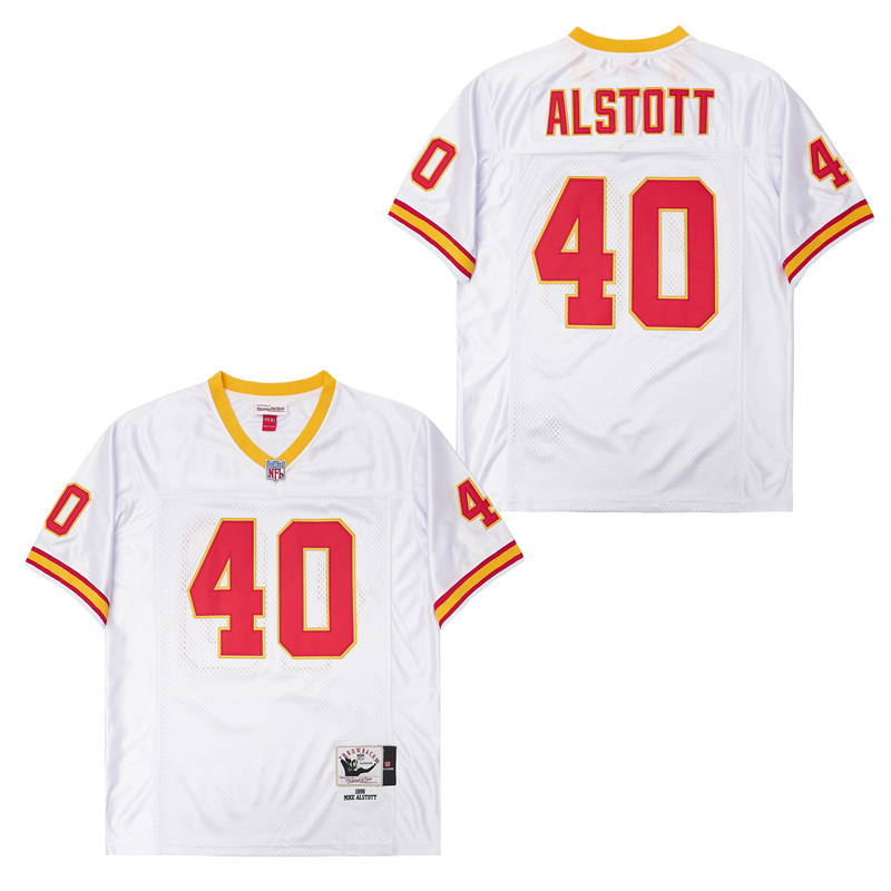 Men's Tampa Bay Buccaneers #40 Mike Alstott Mitchell & Ness Replica Jersey - White