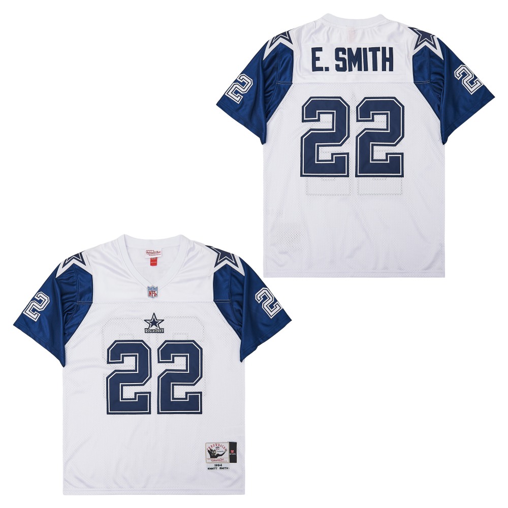 Men's Dallas Cowboys #22 Emmitt Smith Mitchell & Ness 1994  Legacy Replica Jersey - White