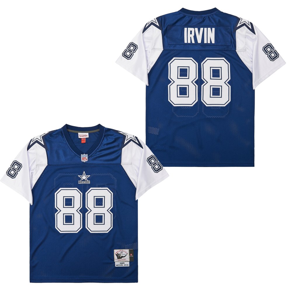Men's Dallas Cowboys #88 Michael Irvin 1995 Mitchell & Ness Throwback Retired Player Jersey - Navy