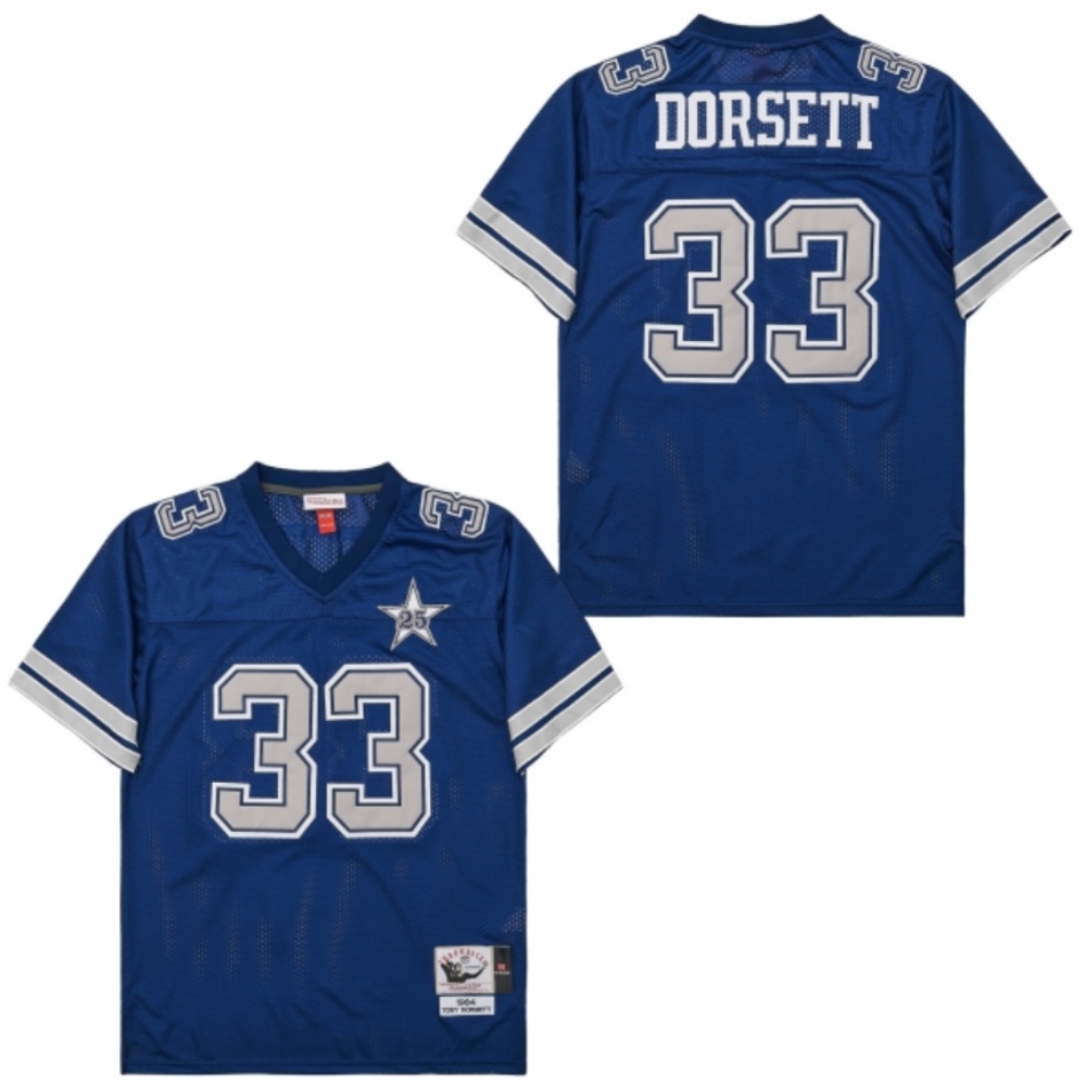Men's Dallas Cowboys #33 Tony Dorsett 1984 Mitchell & Ness Throwback Retired Player Jersey - Navy