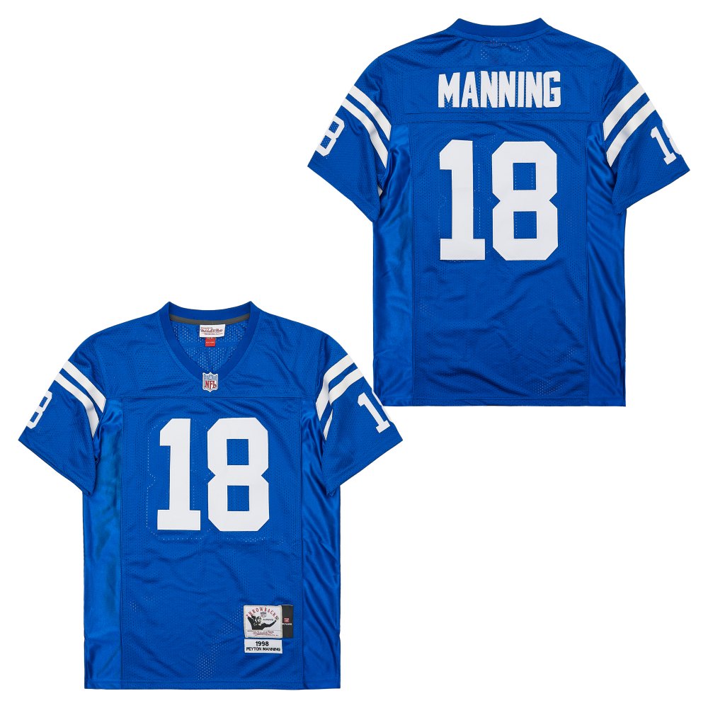 Men's Indianapolis Colts #18  Peyton Manning 1998 Mitchell & Ness Legacy Replica Jersey - Royal