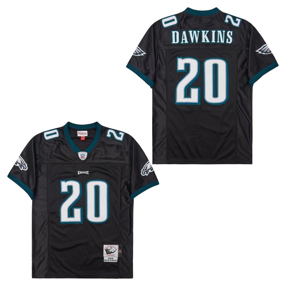 Men's Philadelphia Eagles #20 Brian Dawkins  2003 Mitchell & Ness Throwback Retired Player Jersey - Black