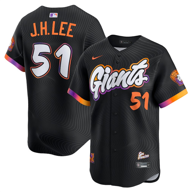 Men's San Francisco Giants #51 Jung Hoo Lee Anthracite 2025 City Connect Limited Stitched Baseball Jersey