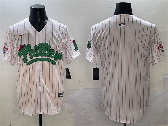 Men's Philadelphia Phillies Blank White Phanatic Limited Stitched  Jersey