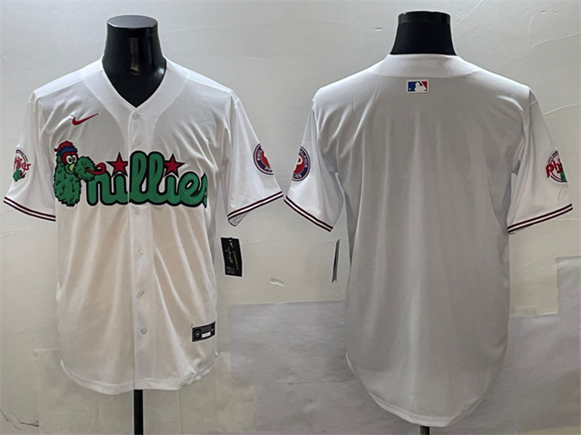 Men's Philadelphia Phillies Blank White Phanatic Limited Stitched Jersey