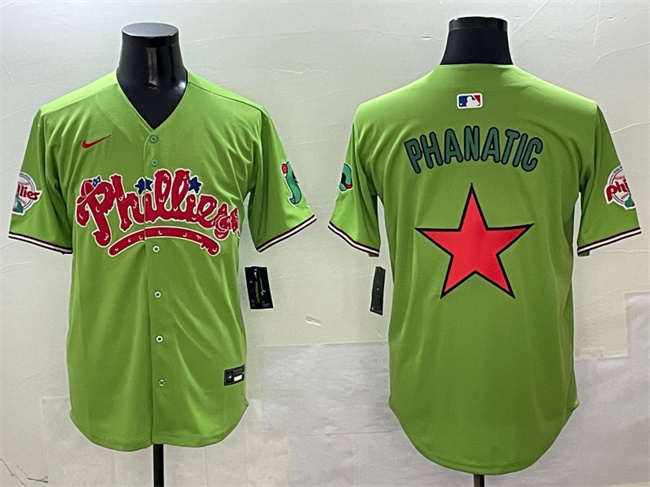 Men's Philadelphia Phillies Light Green Phanatic Limited Stitched Jersey