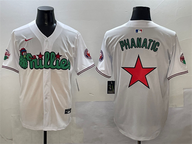 Men's Philadelphia Phillies White Phanatic Limited Stitched Jersey