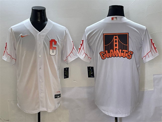Men's San Francisco Giants Team Big Logo White City Connect Cool Base Stitched  Baseball Jersey
