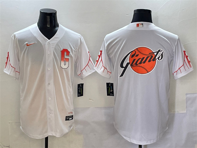 Men's San Francisco Giants Team Big Logo White City Connect Cool Base Stitched Baseball Jersey