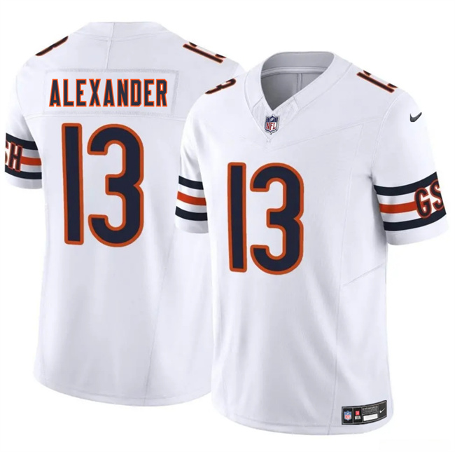 Men's Chicago Bears #13 Maurice Alexander White 2025 F.U.S.E. Vapor Untouchable Limited Stitched Football Jersey