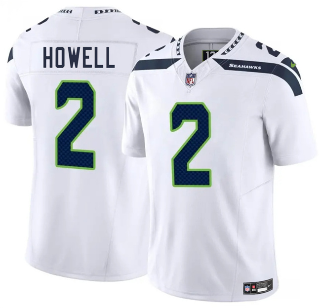 Men's Seattle Seahawks #2 Sam Howell White 2025 F.U.S.E. Vapor Limited Stitched Football Jersey