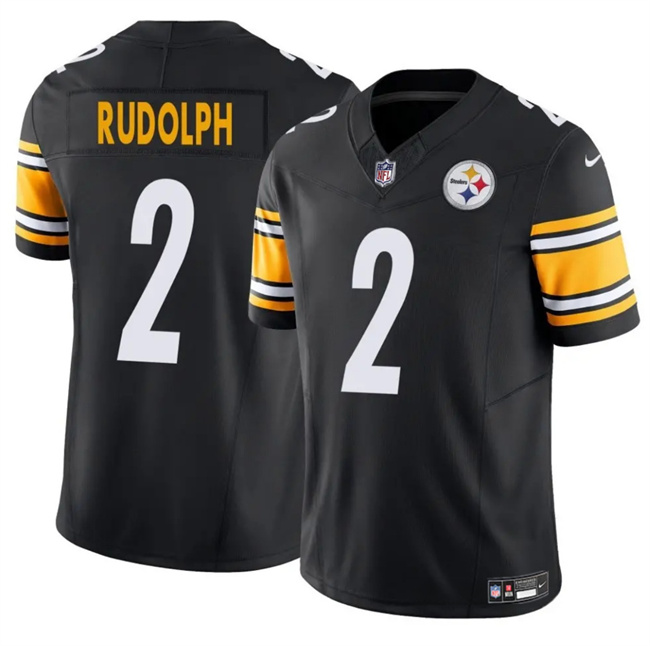 Men's Pittsburgh Steelers #2 Mason Rudolph Black 2025 F.U.S.E. Vapor Untouchable Limited Stitched Jersey