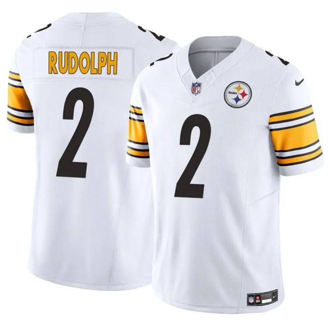 Men's Pittsburgh Steelers #2 Mason Rudolph White 2025 F.U.S.E. Vapor Untouchable Limited Stitched Jersey