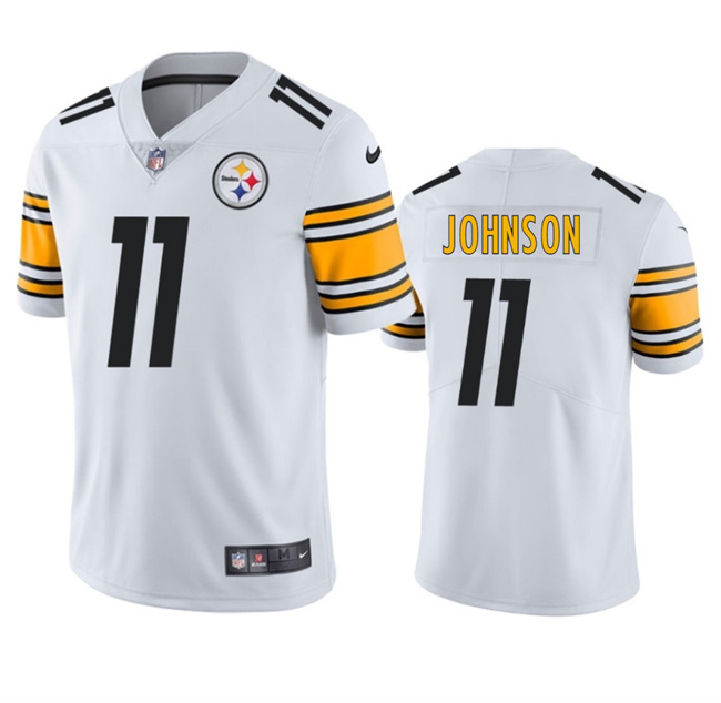 Men's Pittsburgh Steelers #11 Brandon Johnson White 2025 Vapor Untouchable Stitched Football Jersey