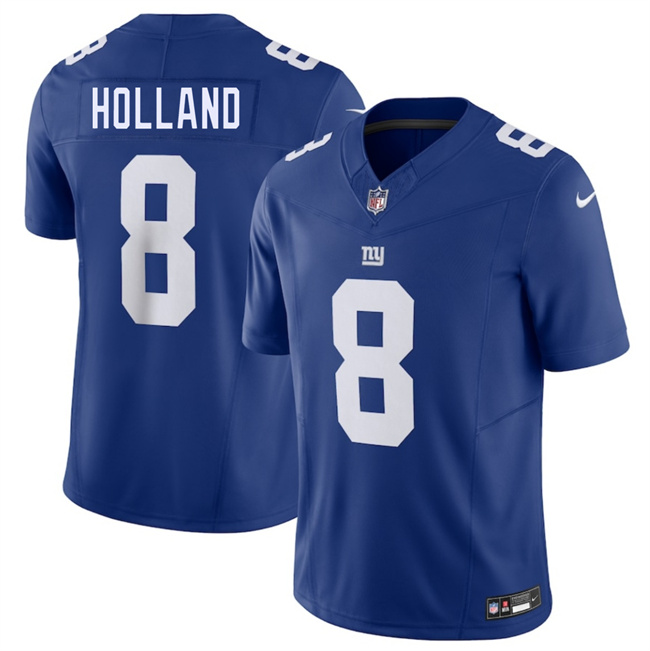 Men's New York Giants #8 Jevon Holland Blue 2025 F.U.S.E. Vapor Untouchable Limited Stitched Jersey